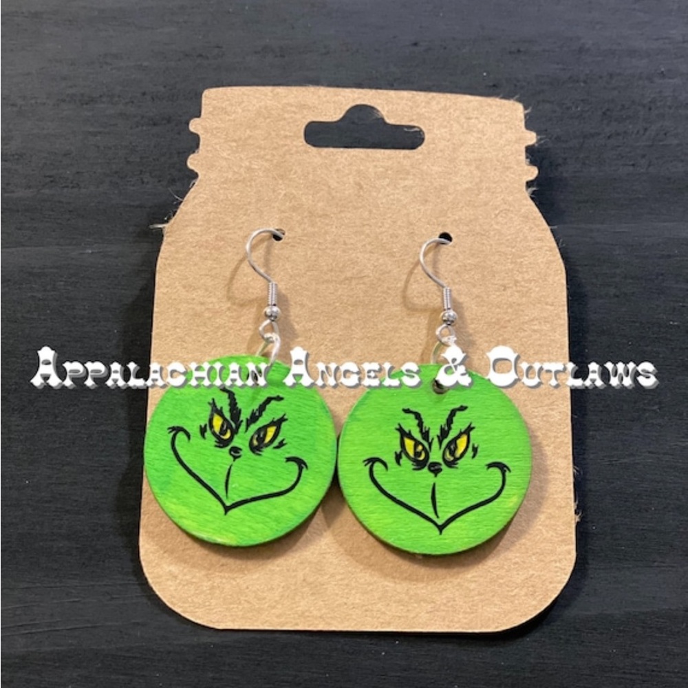 HP🎉🎉 best in Jewelry & Accessories 12/19 Grinch inspired handmade earrings